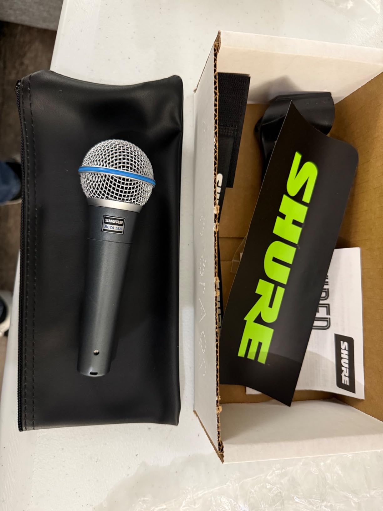 Shure BETA 58A Vocal Microphone - Supercardioid Dynamic Mic for Stage and Studio with A25D Adjustable Stand Adapter customer photo 1