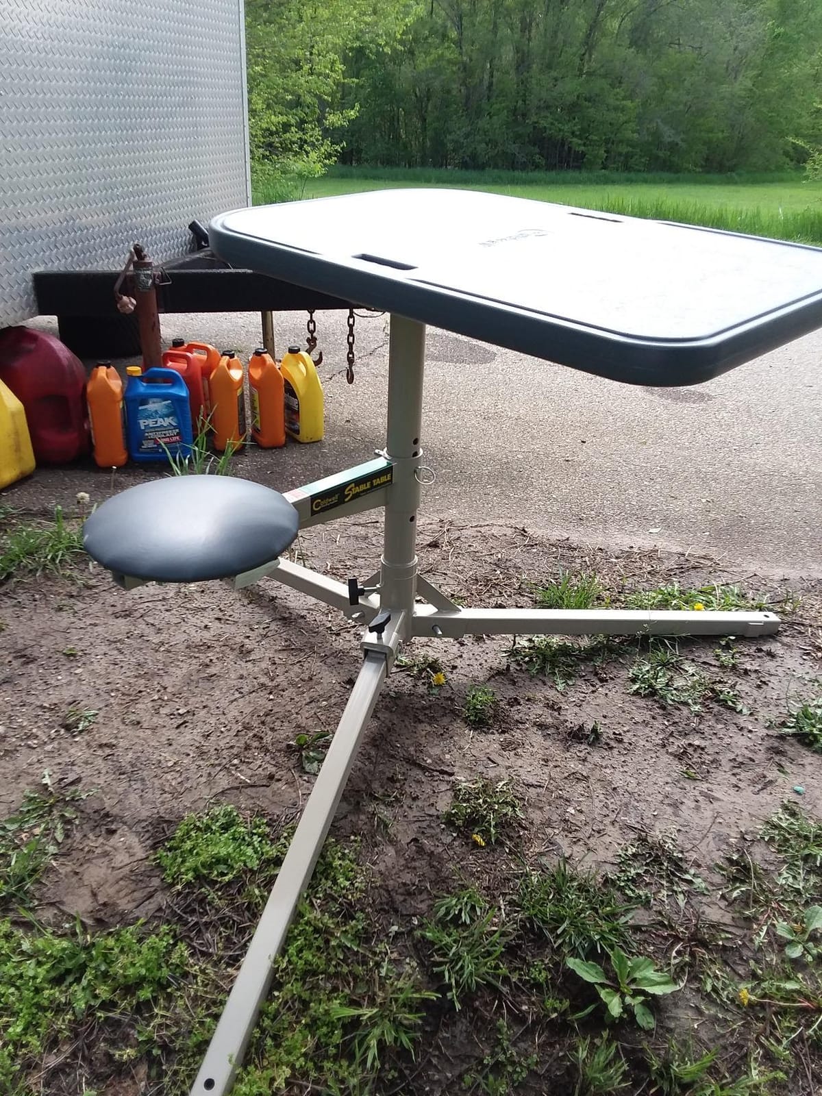 Caldwell Stable Table with Ambidextrous Design, 360 Degree Rotation and Weatherproof Synthetic Top and Seat for Outdoor, Range, Shooting and Cleaning customer photo 1