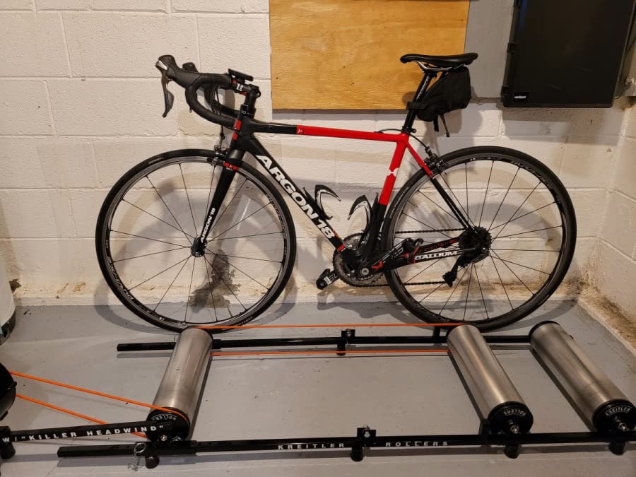KREITLER Alloy Rollers, Indoor & Outdoor Premium Cycling Trainer | Precision machined 6061 alloy drums provide the smoothest and quietest indoor cycling ride with tool free adjustability customer photo 1