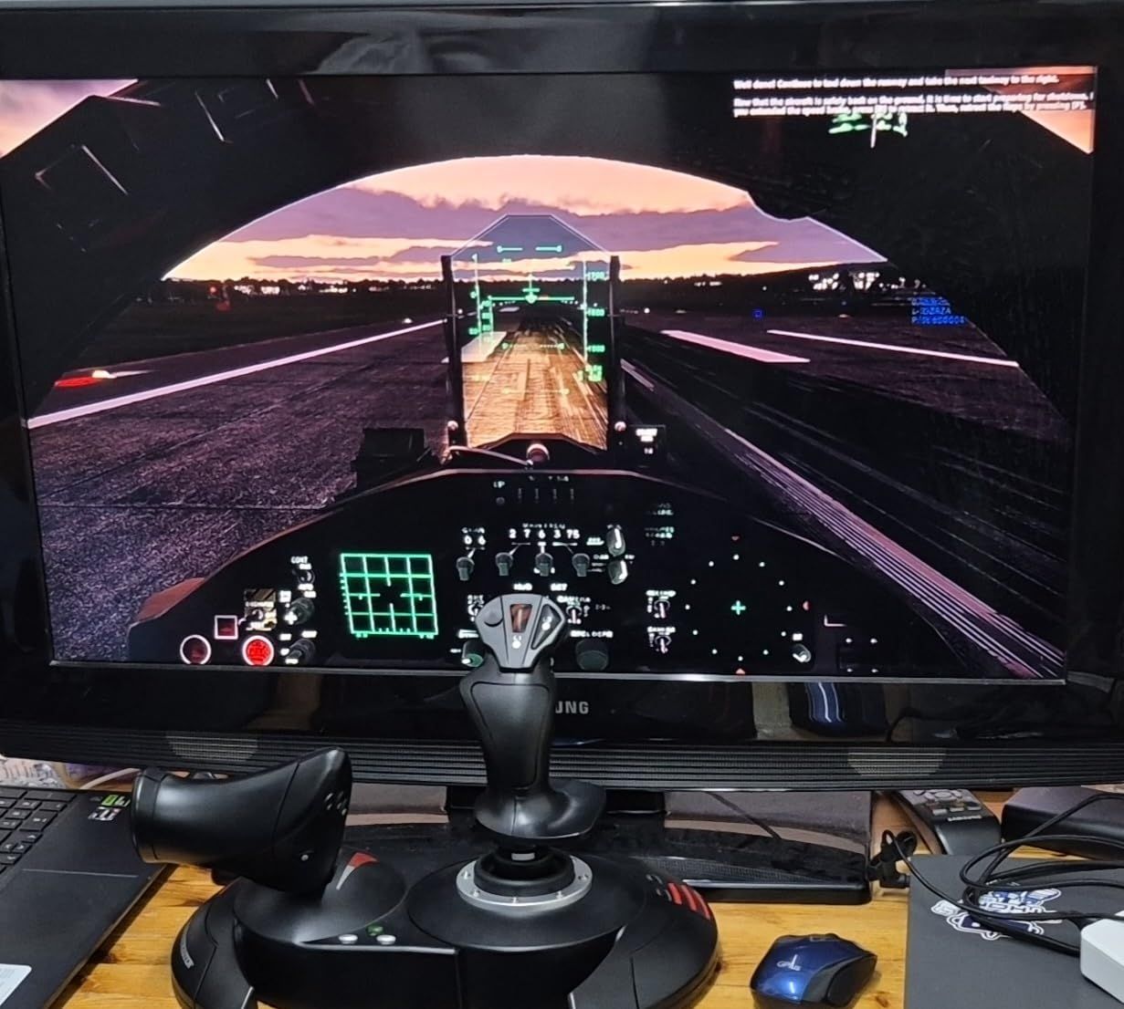Thrustmaster T-Flight Hotas X USB Flight Sim Stick & Throttle - PC | Detachable design, adjustable resistance, 12 programmable buttons, 5 axes, dual rudder control, preset memory, ergonomic customer photo 1