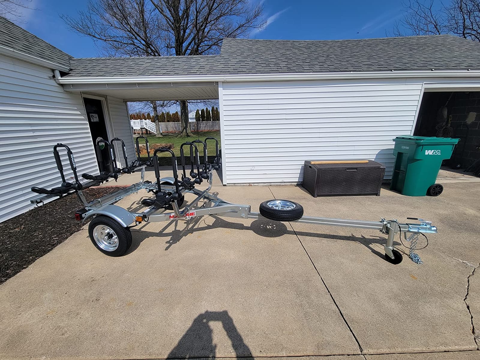 Malone MPG462G2 MicroSport 4 Kayak Trailer with 4 J-Rack Kayak Carriers & Spare Tire | 20' / 800 lbs Capacity | Fully Submersible | Marine Grade Galvanized Steel Construction customer photo 1