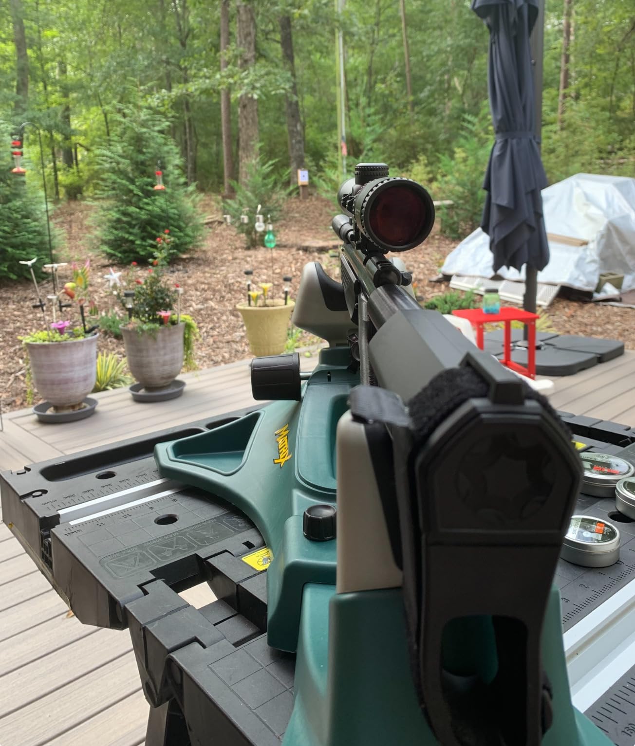 Caldwell Matrix Adjustable Ambidextrous and Adjustable Rifle, Pistol Shooting Rest for Range, Precision Shooting, Sight In and Stabilizing Shots, Green customer photo 1