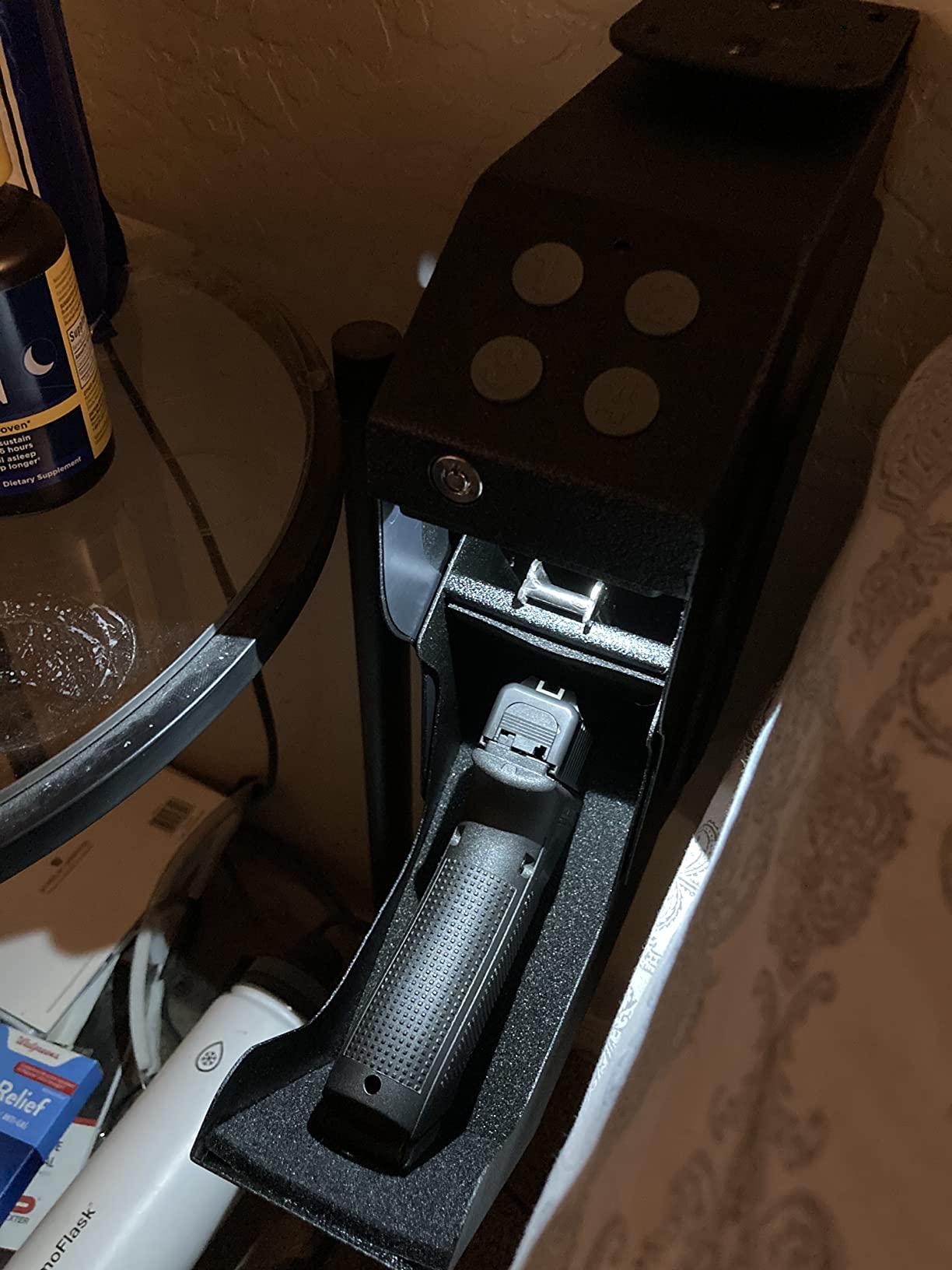 GunVault SpeedVault SV500 Quick Access Handgun Safe with Drop-Down Drawer, Keypad Entry & Tamper Protection - Pistol Lockbox for Home or Business customer photo 2