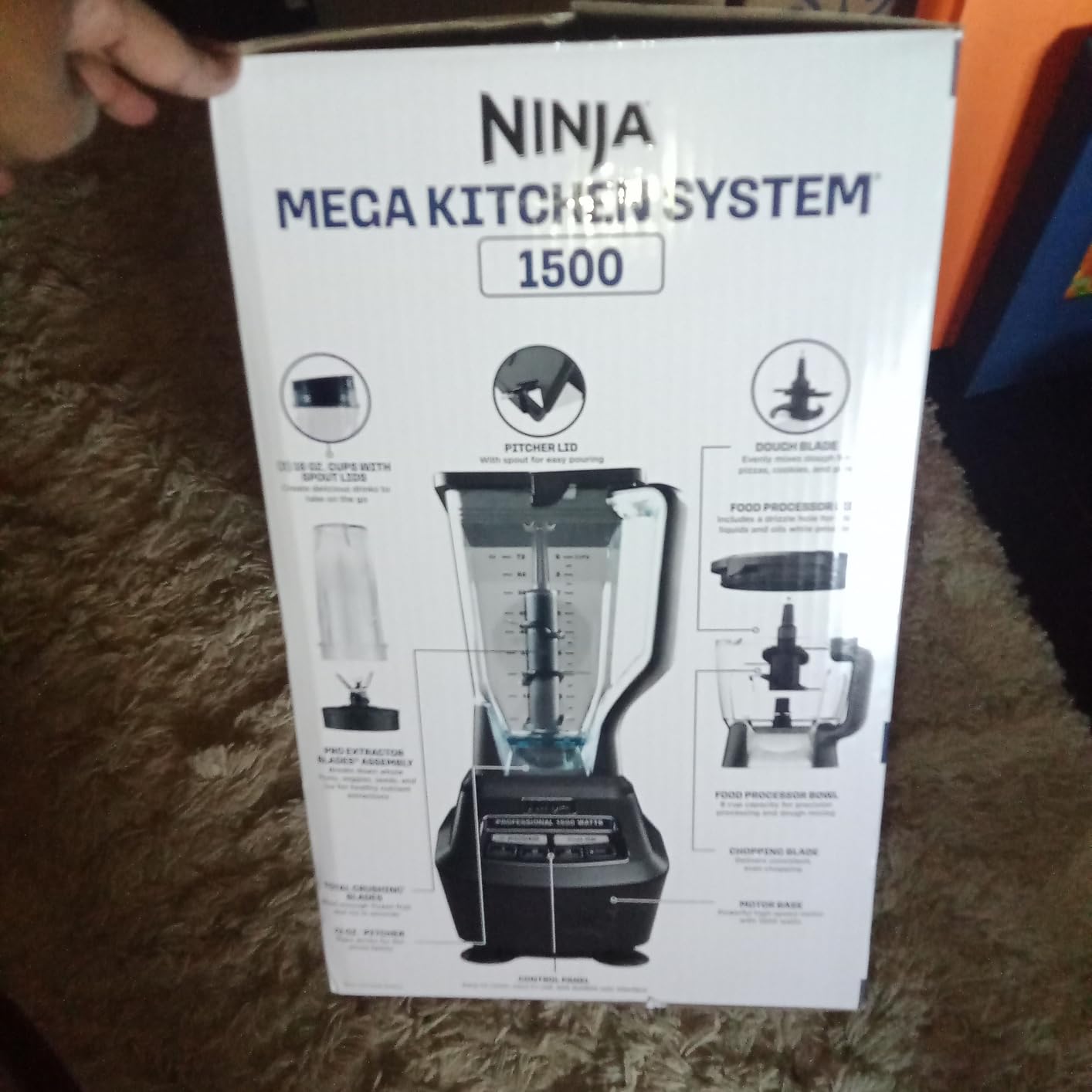 Ninja Kitchen System | All-in-One Food Processor & Blender for Smoothies | Includes Pitcher, (2) 16 oz. To-Go Cups & 8-Cup Bowl | Makes Salsa, Dough, Shakes, & Frozen Drinks | 1500W | Black | BL770 customer photo 1