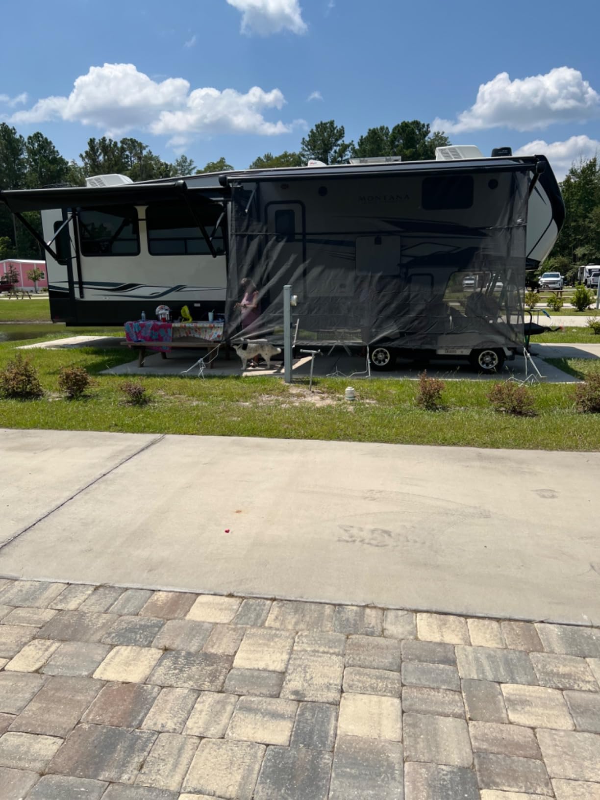 Carefree Of Colorado Drop RV Awning EZ ZipBlocker - Black Mesh RV Awning Shade Screen, Canopy Sun Blocker, Camper Accessory for Front Patio (15' x 9') customer photo 2