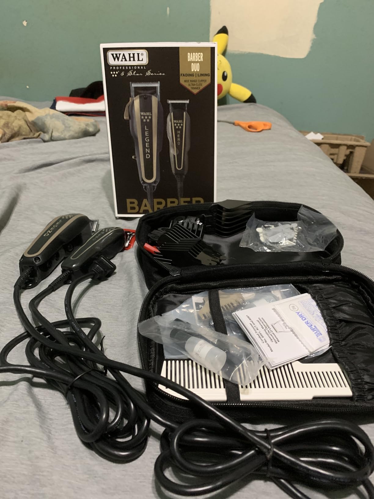 Wahl Professional 5-Star Barber Combo, Corded Legend Clipper & Hero T-Blade Trimmer Set, Black/Gold Finish customer photo 2