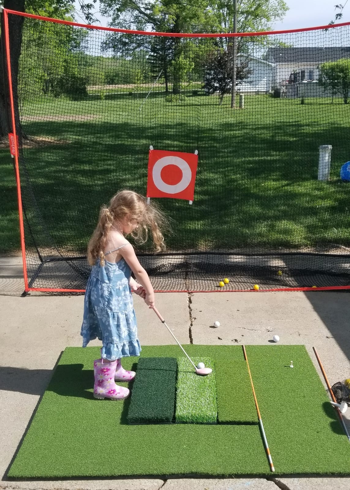 GoSports Golf Practice Hitting Net - Huge 10 x 7 ft Personal Driving Range for Indoor or Outdoor Use customer photo 1