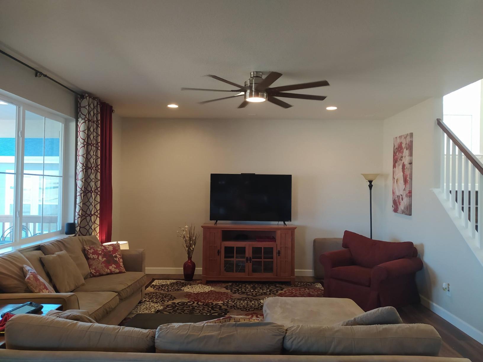Honeywell Ceiling Fans Xerxes Modern 62 Inch Ceiling Fan with Light, Remote Control Fan, LED Indoor Fan with 8 Blades, French Oak and Gray Oak Blade Finish Options, Brushed Nickel (50608-01) customer photo 1