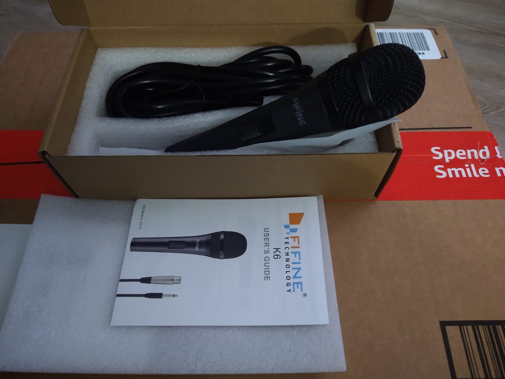 FIFINE K6 Karaoke Microphone, Dynamic Vocal Microphone for Singing customer photo 2