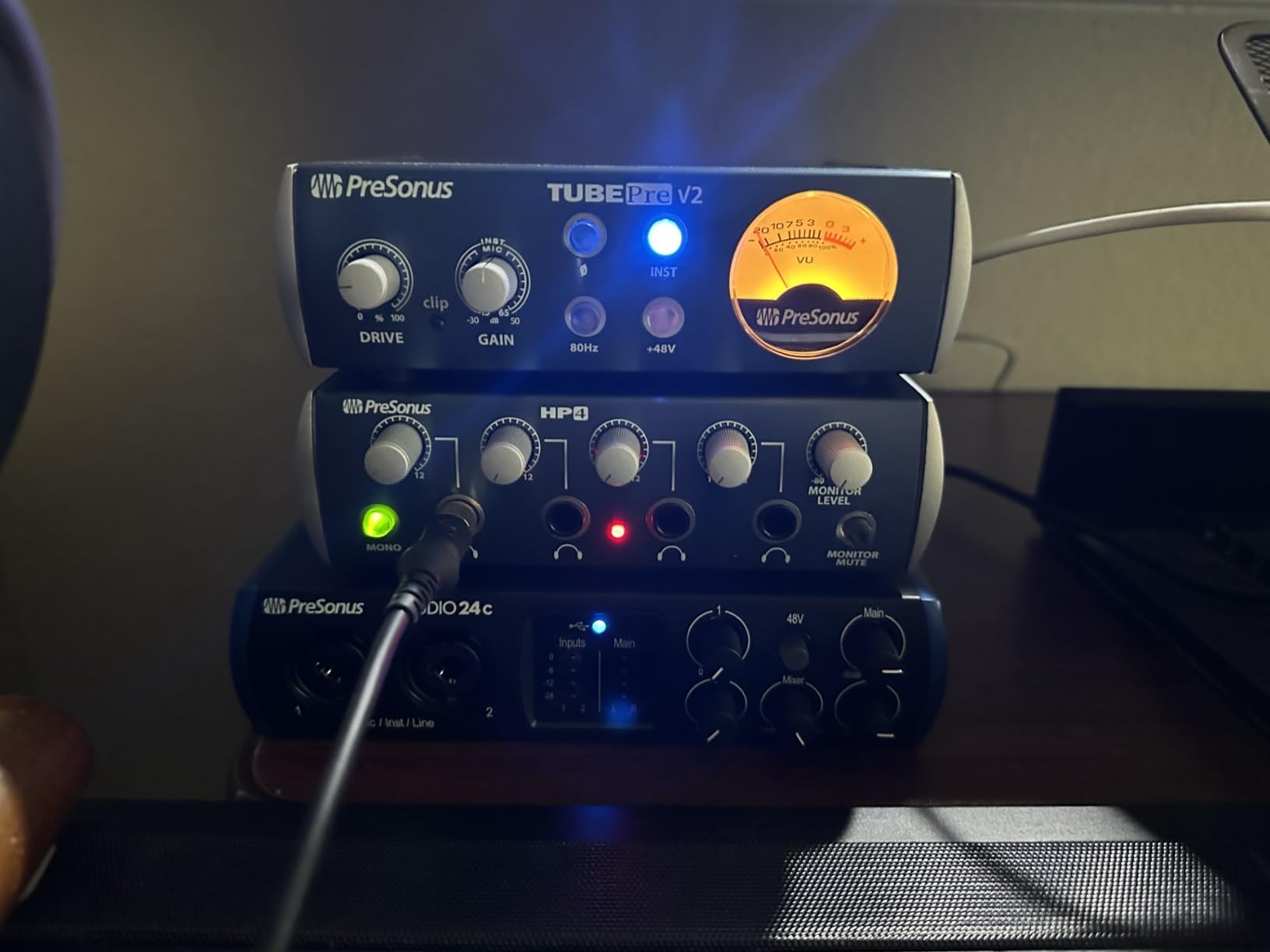 PreSonus Studio 24c 2x2, 192 kHz, USB Audio Interface with Studio One DAW Recording Software | 2 Xlr-¼ Combo Inputs with Xmax-L Preamps, USB-C Bus-Powered, Midi I and O, 2 Trs Outputs, Headphone Out customer photo 1