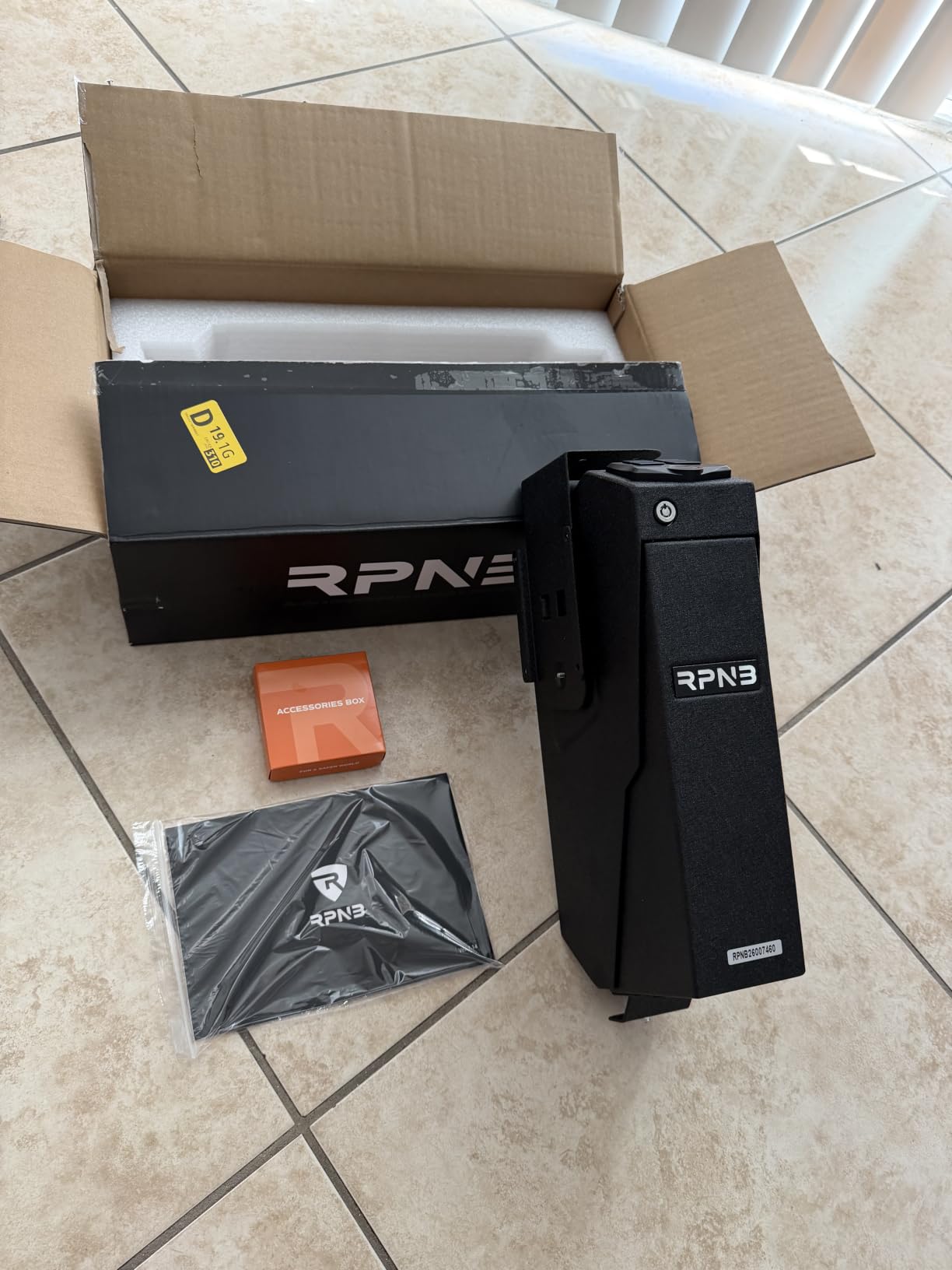 RPNB Mounted Gun Safe,California DOJ Certified Handgun Safe, Auto Open Lid Smart Pistol Safe with Biometric Fingerprint or Keypad Lock customer photo 1