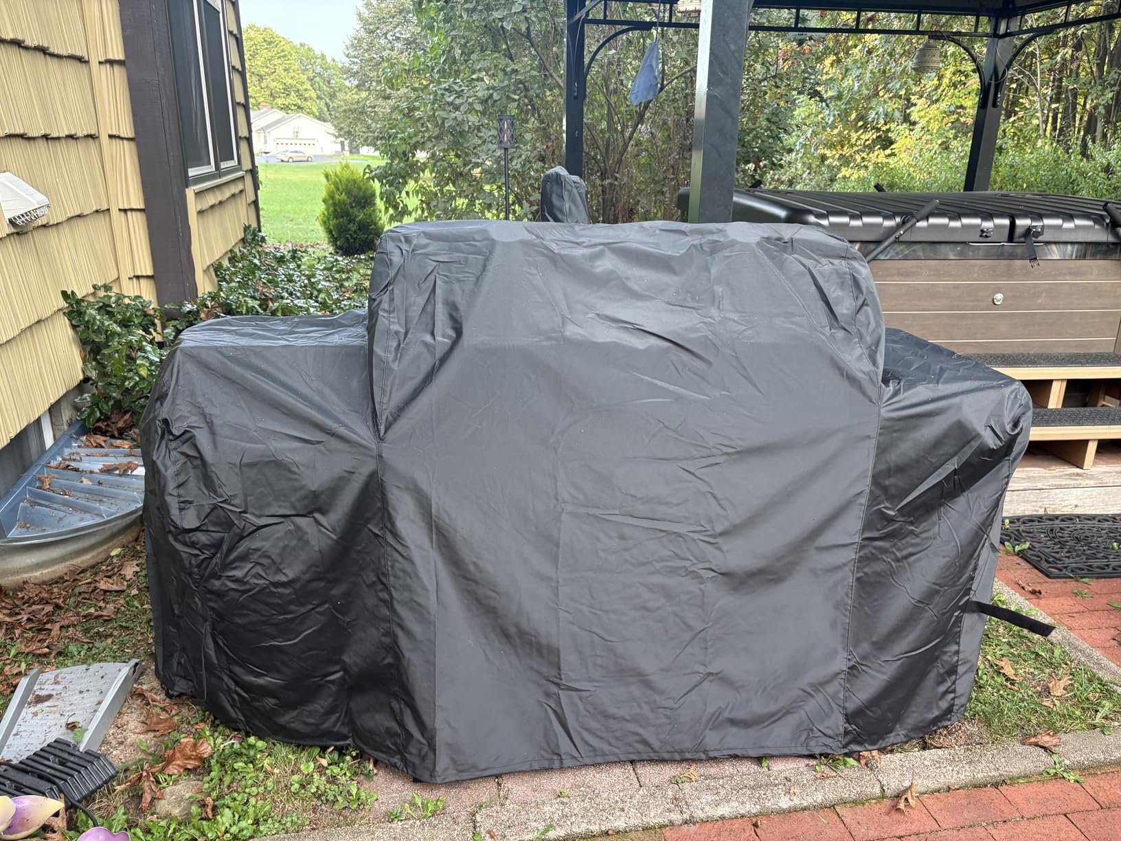 SHINESTAR Pit Boss Grill Cover for 850 DX & 820 Deluxe, 900D Oxford Tear Resistant Waterproof Cover, Fits Pro Series PB820PS1 PB850PS2 Competition Sportsman Wood Pellet Grills, 60 x 27 x 50 in customer photo 2