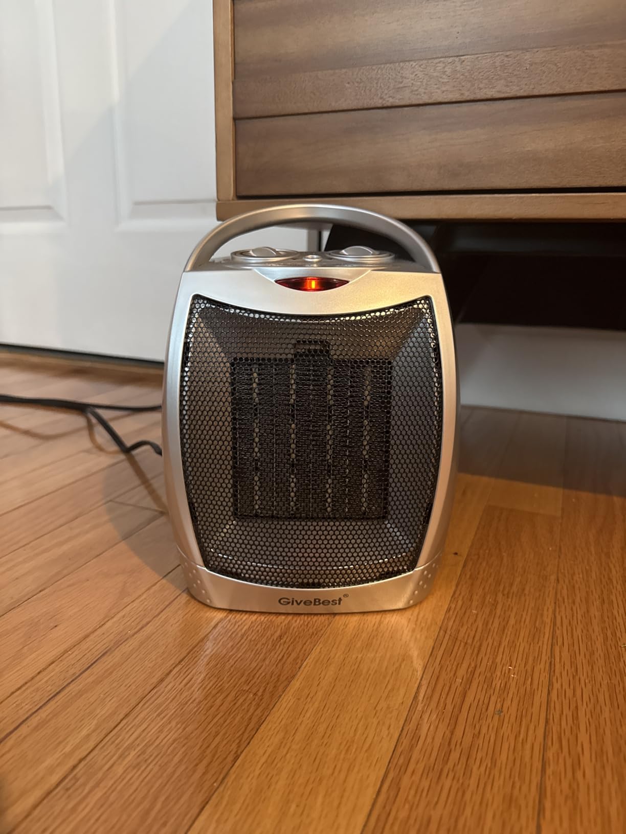 GiveBest Space Heater, Portable Space Heaters for Indoor Use, Desk Heater with Thermostat, Overheat and Tip Over Protection, 1500W/750W Safe & Quiet Ceramic Heater Fan for Office Room customer photo 2