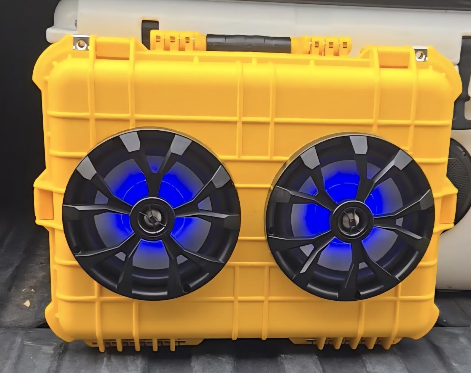 Rockville Pair RKL80MB 900 Watt 8-Inch 2-Way Marine Boat Speakers, IP66 Waterproof, Beat-Sync LED Lights customer photo 1