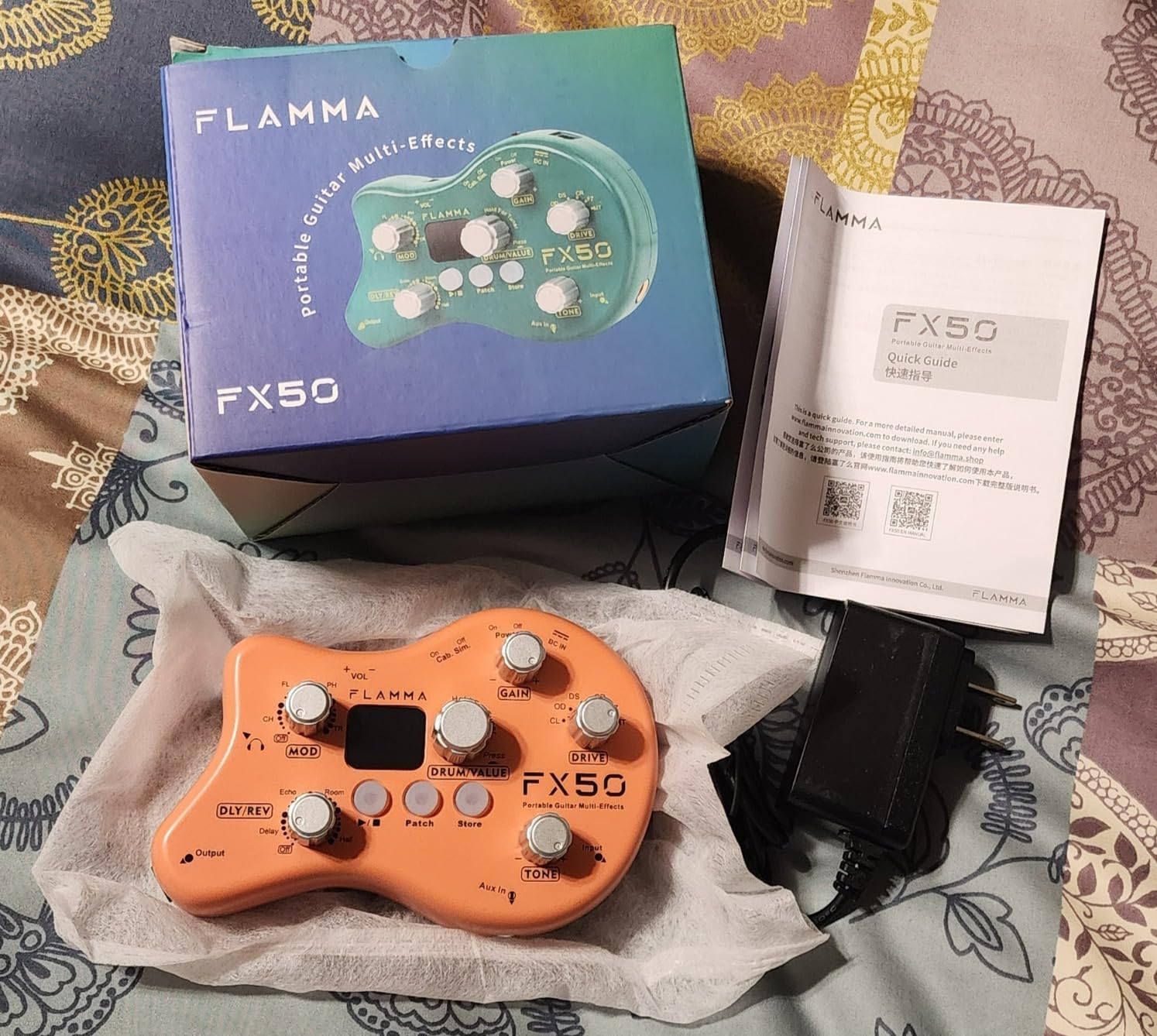 FLAMMA FX100 Guitar Multi-effects Pedal with 55 Amp Models 151 Built-in Effects 80' Looper 40 Drum Machine 10 3rd Party IR Slots Headphone OTG for Home Practice Performance Live Streaming customer photo 1