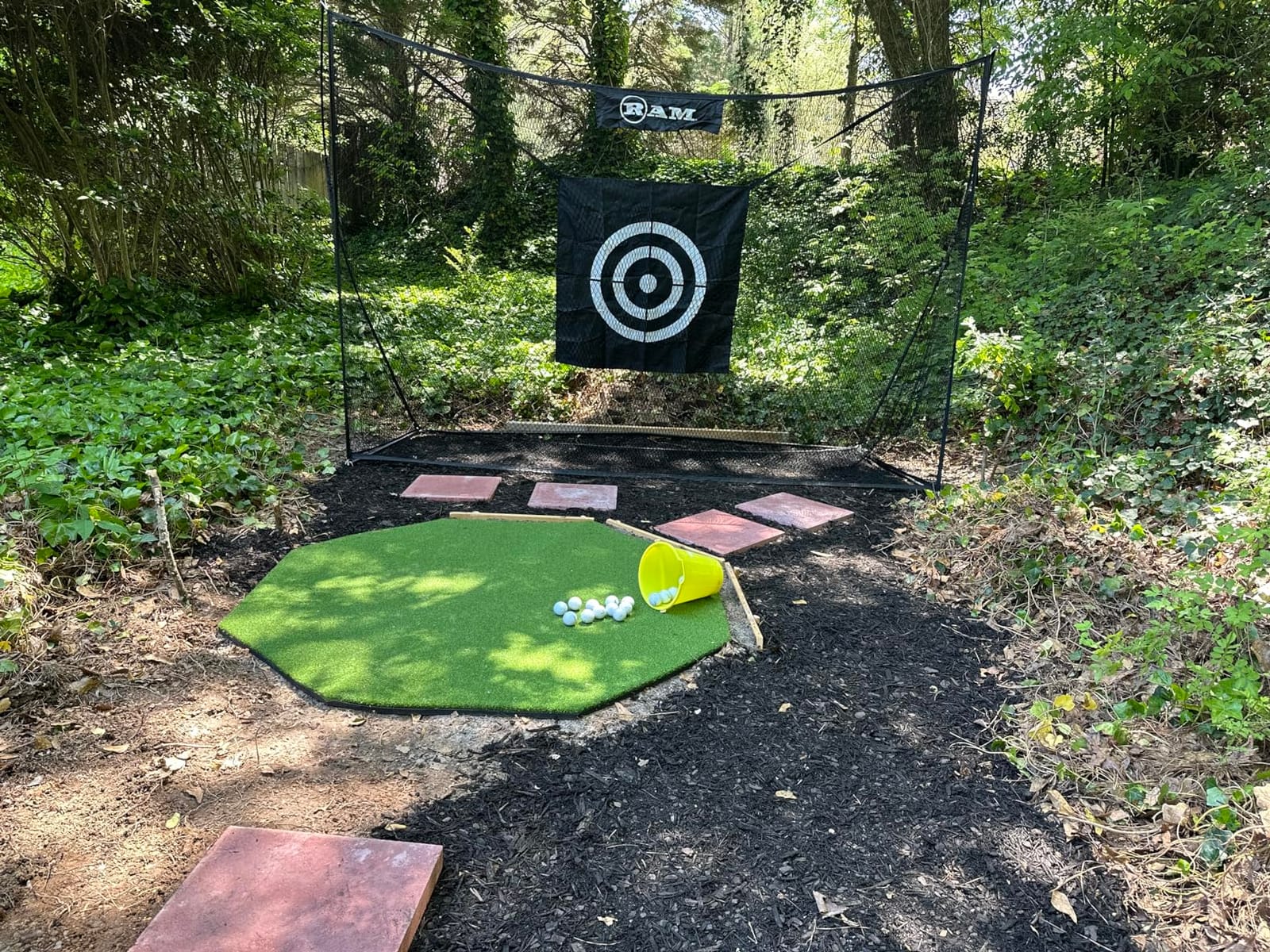 GoSports Elite Golf Hitting Mat for Indoor and Outdoor Practice - Withstands Thousands of Shots - Heavy-Duty Turf Driving Range Mats Works with Golf Simulators - Includes 3 tees - Choose Your Size customer photo 1