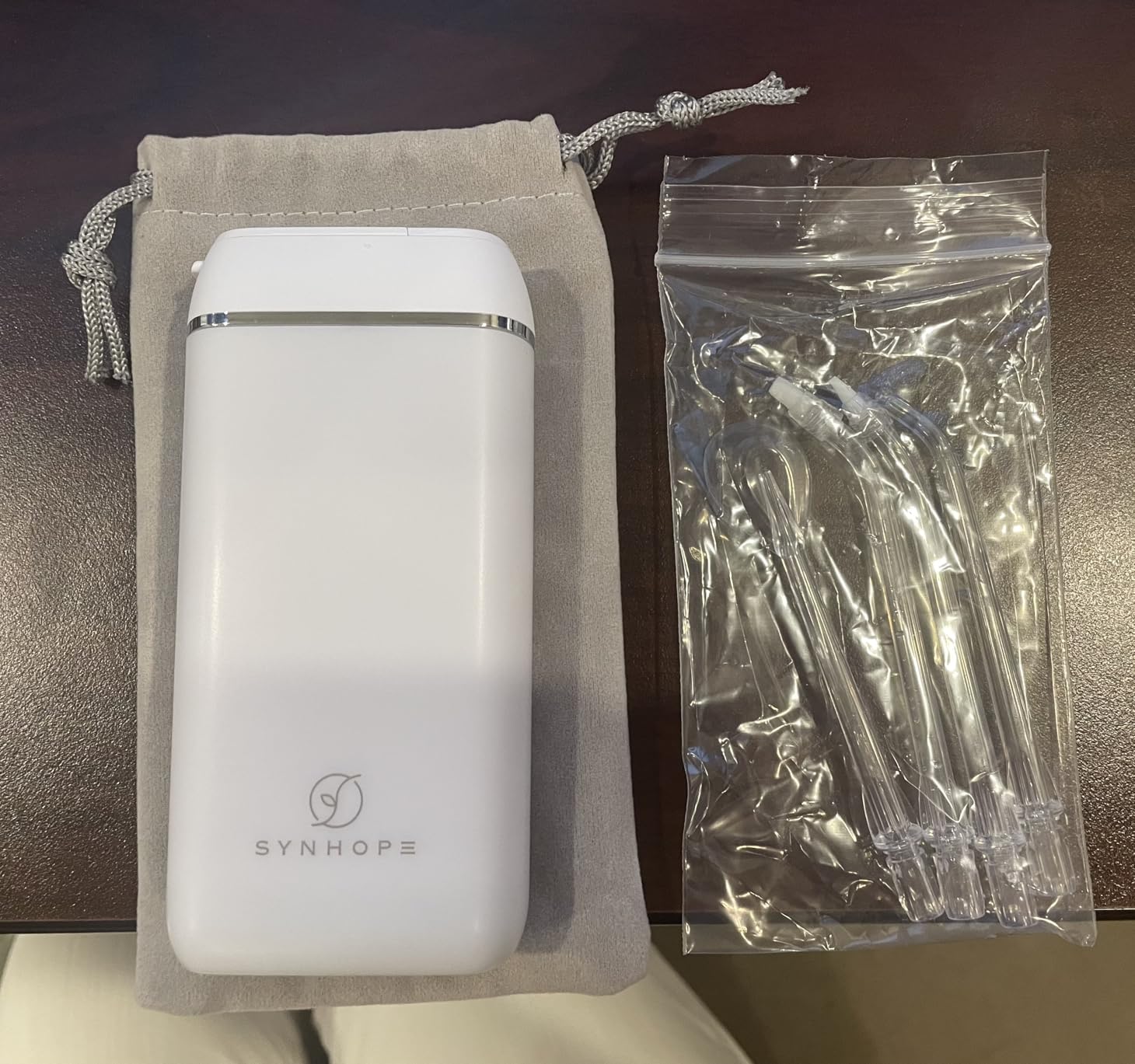Water Flosser Mini Cordless Portable Oral Irrigator Water Teeth Cleaner Pick, Telescopic Water Tank, 3 Modes & IPX7 Waterproof, Home & Travel Water Floss for Teeth, Braces Bridges Care (White) customer photo 2