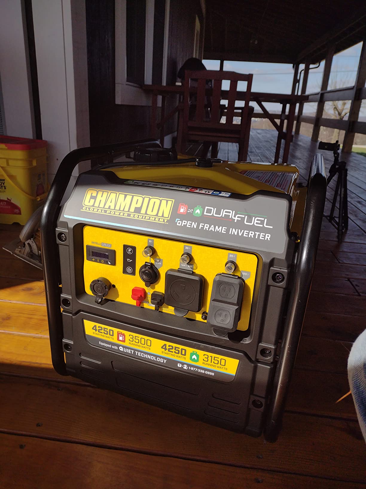 Champion Power Equipment 4250-Watt Dual Fuel RV Ready Portable Open Frame Inverter Generator with Quiet Technology customer photo 2