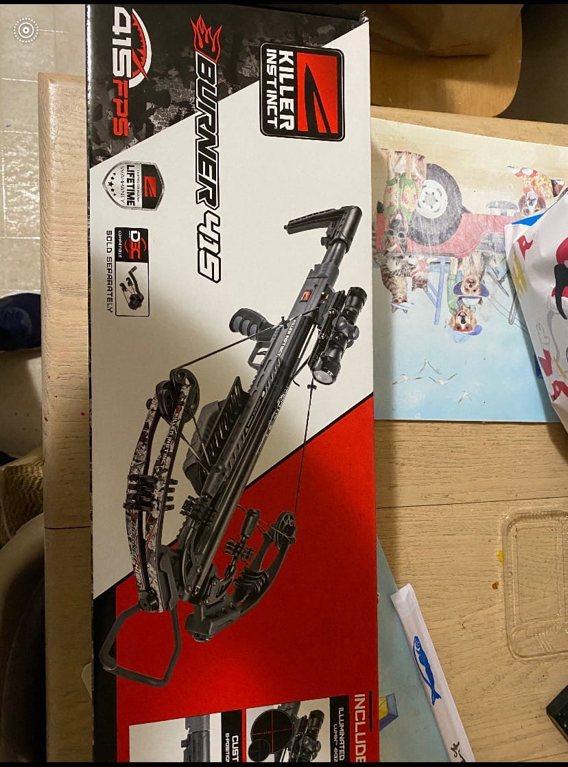 Killer Instinct Burner 415 FPS Crossbow Package, Adjustable Design, Gray Camo customer photo 2