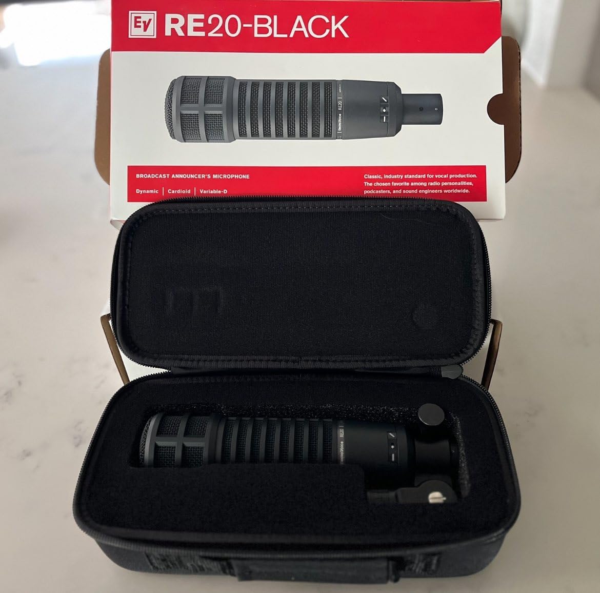 Electro-Voice RE20-BLACK Dynamic Broadcast Announcer Microphone customer photo 2