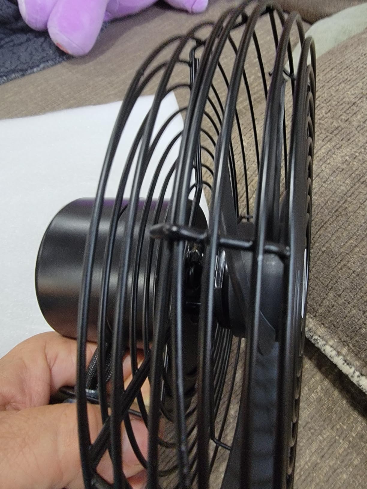 Facon 12V RV Cooling Fan with 2 Speed Switch, Dia: 8-3/4'', Heavy Duty Black Metal Car Fan for Auto Truck, RV, Camper, Trailer, Car, Buses and Boats customer photo 1