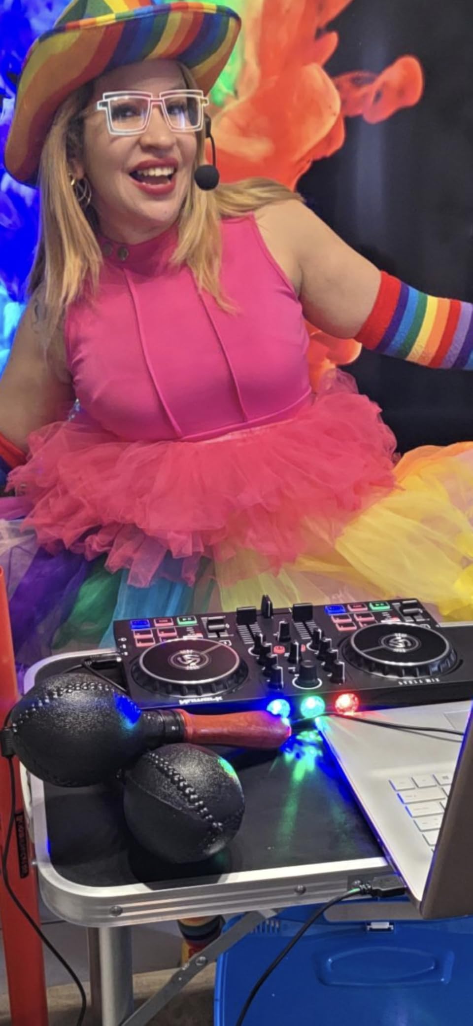 Numark Party Mix II DJ Controller with Built-in Lights | 2-Deck, DJ Mixer, Touch-Capacitive Wheels, Integrated Audio Interface, and Serato DJ Lite customer photo 2