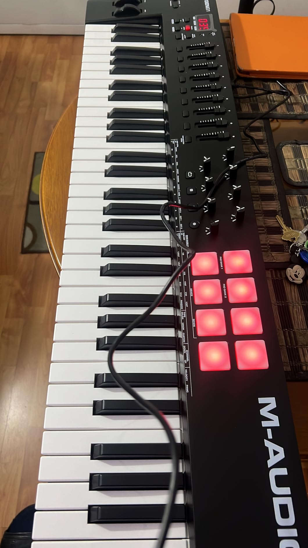M-AUDIO Oxygen 61 MKV USB MIDI Keyboard Controller | 61 Velocity-Sensitive Keys, 8 Beat Pads, 8 Knobs, 9 Faders customer photo 1