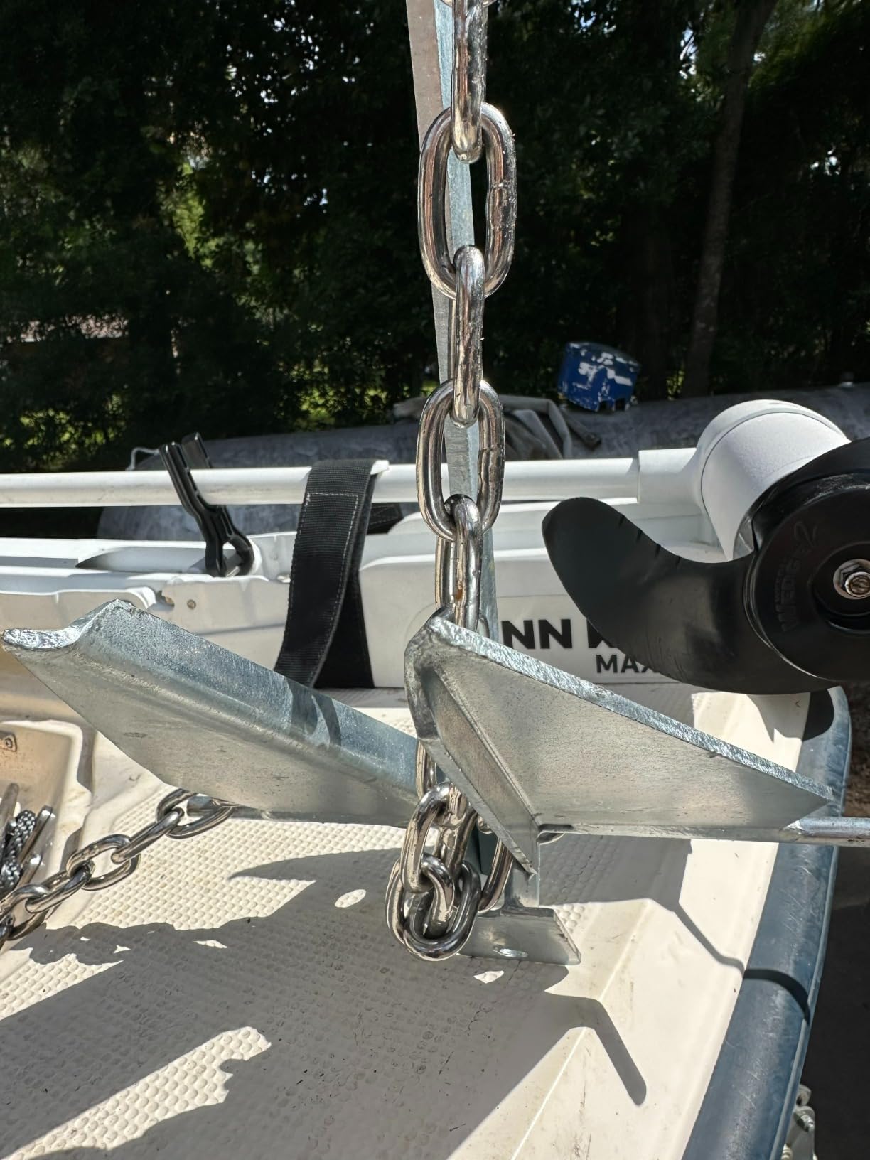 Boat Anchor Kit with Rope and Chain, Heavy Duty Fluke Anchor for Boats | Hot Dip Galvanized Steel, Pontoon Sailboat Fishing Deck, Multiple Sizes, Better Boat customer photo 1