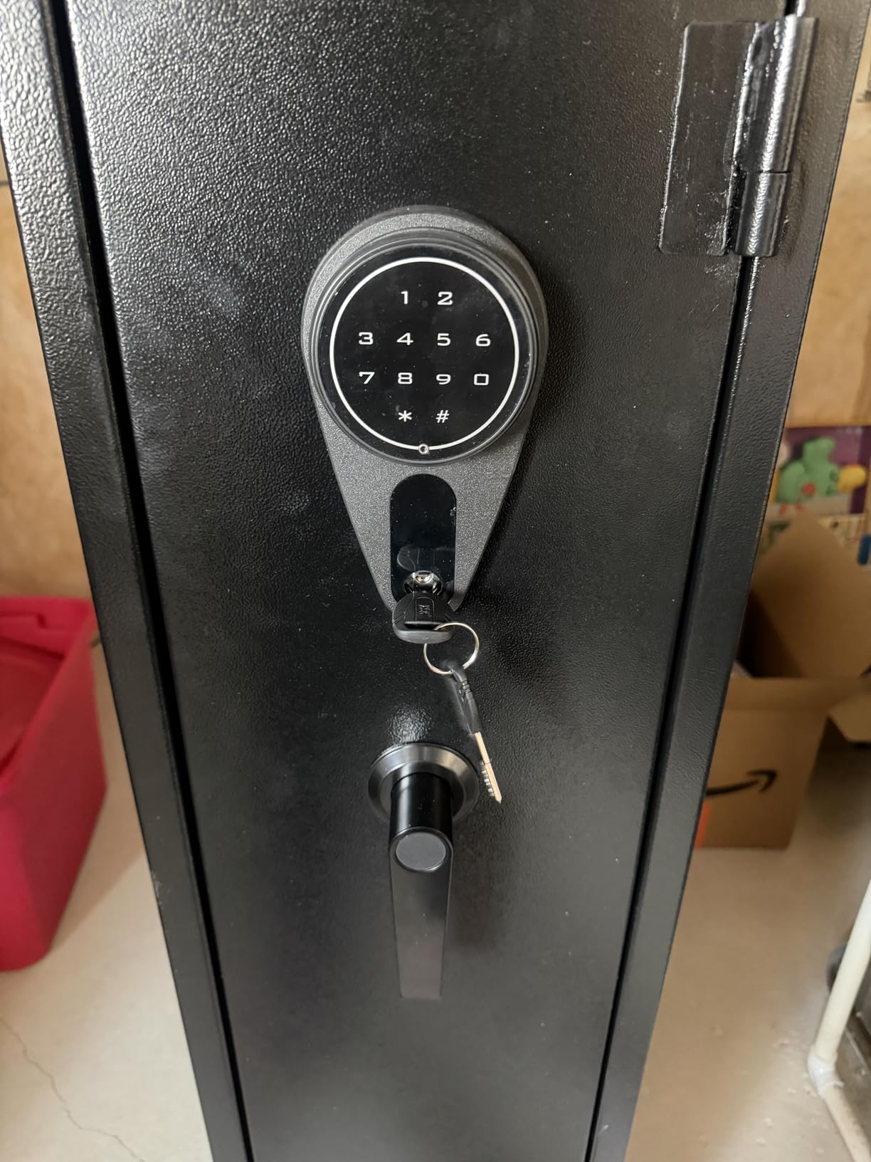 KAER Assembled Gun Safe for Rifles and Pistols with Electronic Lock Steel Gun Cabinet for 3-5 Shotguns 5 Handguns and Ammo Large Rifle Safe for Home Gun Owner with Removable Shelf Gun Rack LED Light customer photo 1