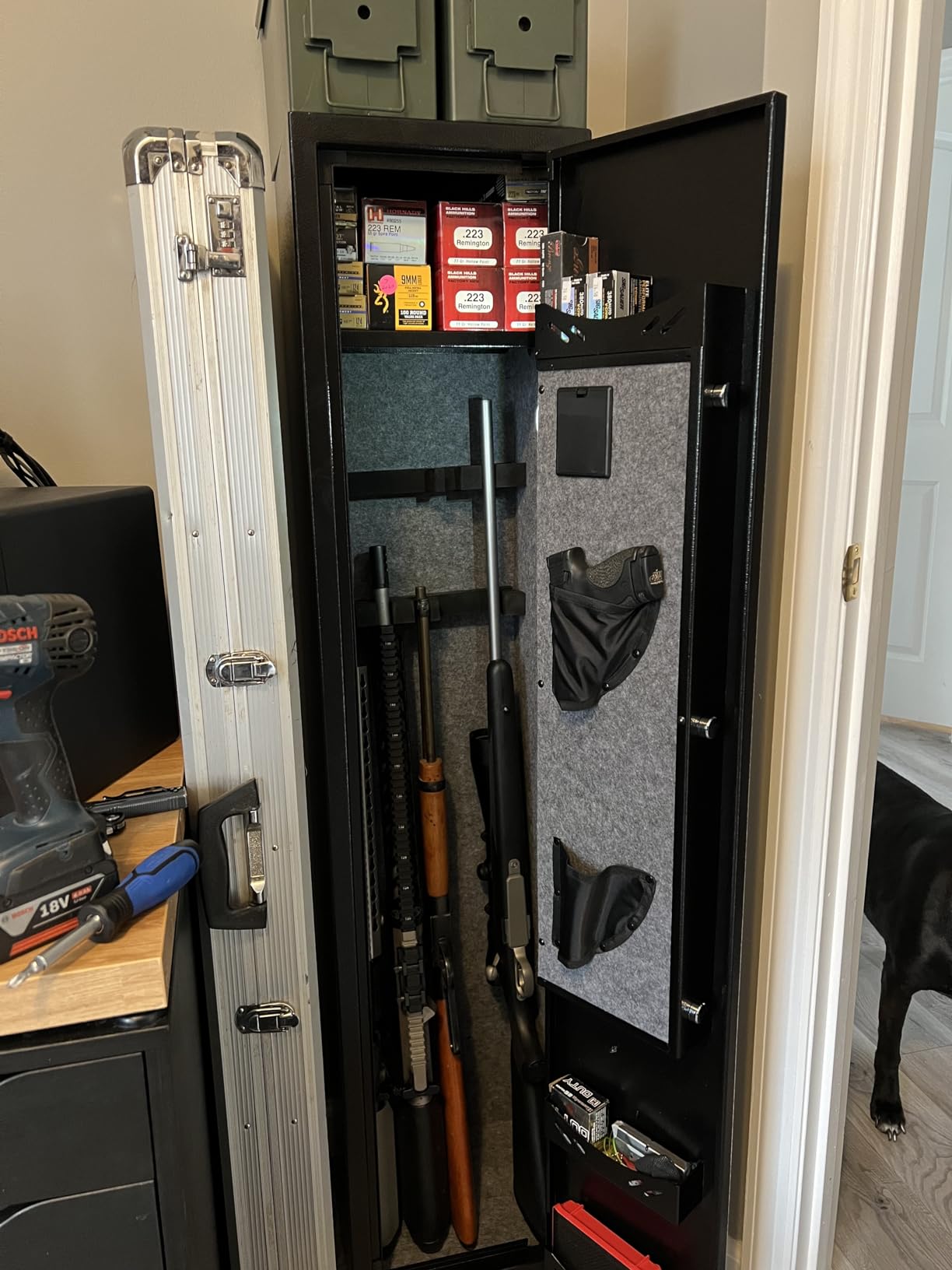 KAER Assembled Gun Safe for Rifles and Pistols with Electronic Lock Steel Gun Cabinet for 3-5 Shotguns 5 Handguns and Ammo Large Rifle Safe for Home Gun Owner with Removable Shelf Gun Rack LED Light customer photo 2