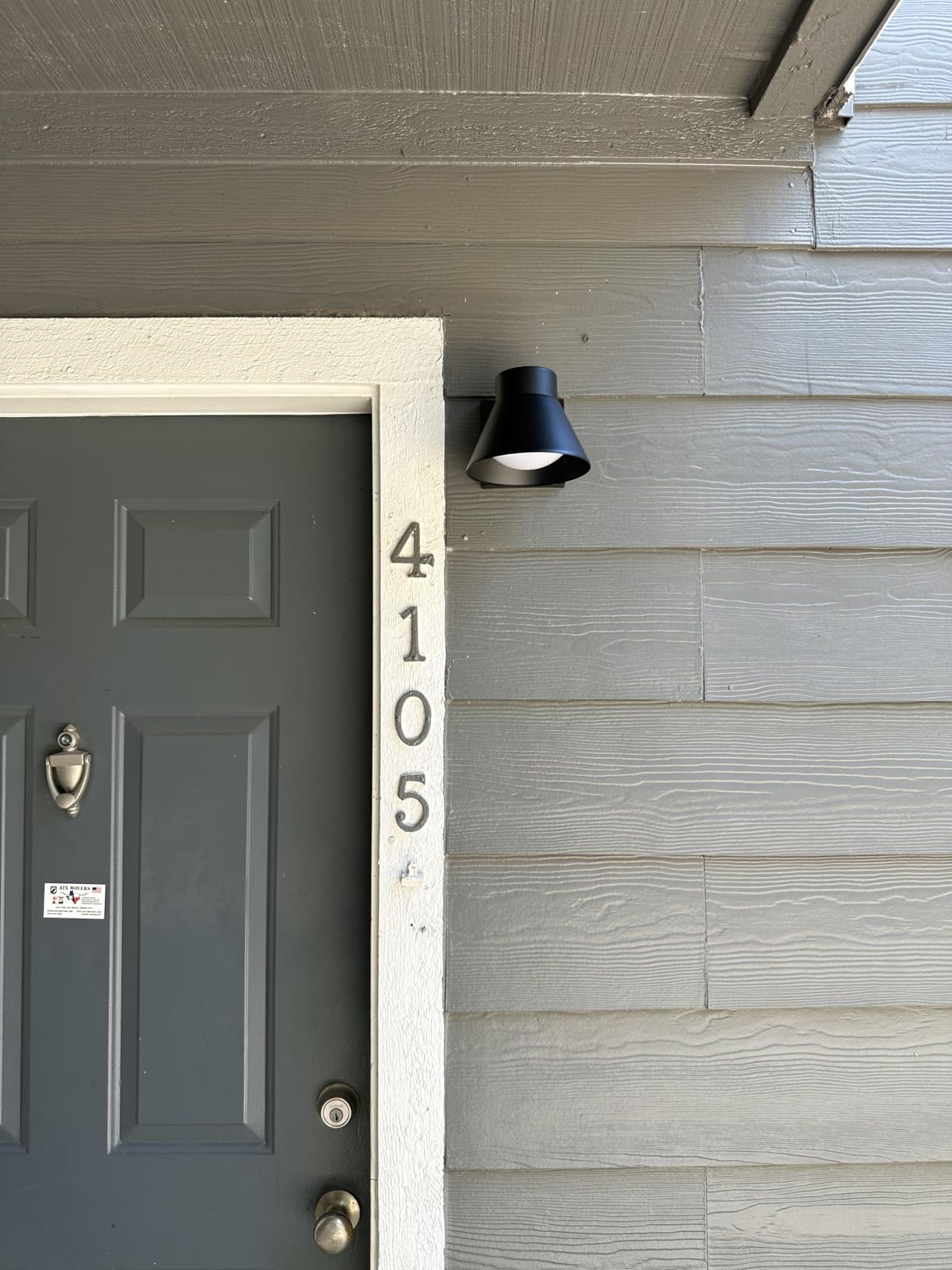 UME 2 Pack LED Outdoor Wall Light Fixtures, Black Front Porch Lights Wall Mount Lighting, Exterior Waterproof Wall Lantern Light Fixture Anti-Rust Farmhouse Wall Sconce for Patio, Doorway, Garage customer photo 1