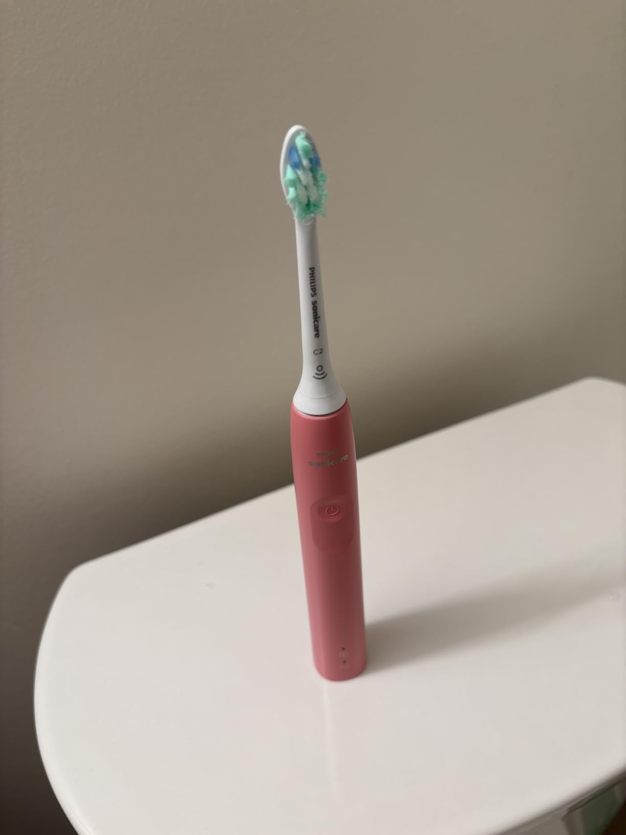 Philips Sonicare 4100 Series Electric Toothbrush - Sonic Toothbrush with Advanced Sonic Technology, Pressure Sensor, Two Intensity Settings, Smartimer & Quadpacer, Deep Pink, Model HX3681/26 customer photo 1