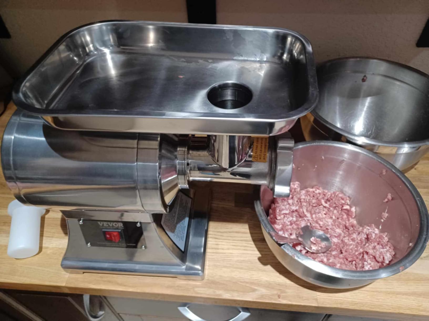 VEVOR Commercial Meat Grinder, 550LB/h 1100W Electric Meat Mincer, ETL Approved Heavy Duty Industrial Meat Mincer Machine customer photo 2