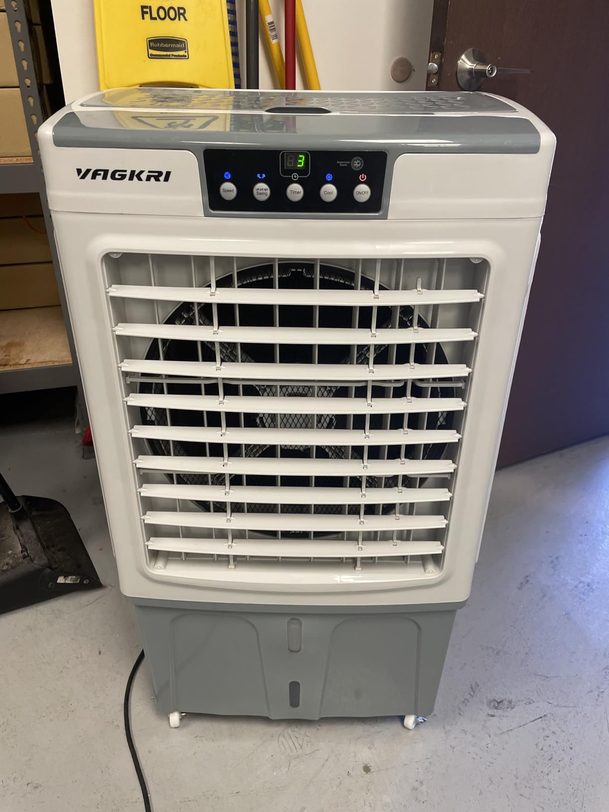 VAGKRI Swamp Cooler, 2100CFM Evaporative Air Cooler with 8 Gal Water Tank | 120°Oscillation Air Cooler with 3 Modes & Wind Speeds, 24H Timer, Auto Fill Cooling Fan for Patio Garage Commercial Use customer photo 2