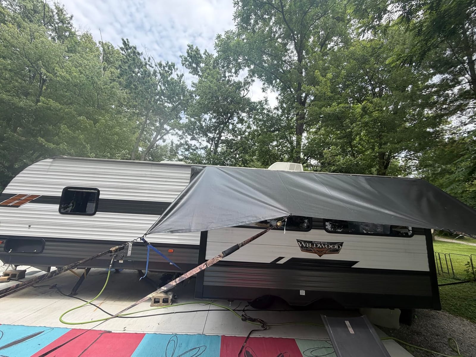 RV Awning Side Shade- 9'X7' -Second Generation RV Awning Side Shade Screen Significantly Improves Shadew and Privacy.Universal RV Awning Shade Screen with Complete Kits. customer photo 1