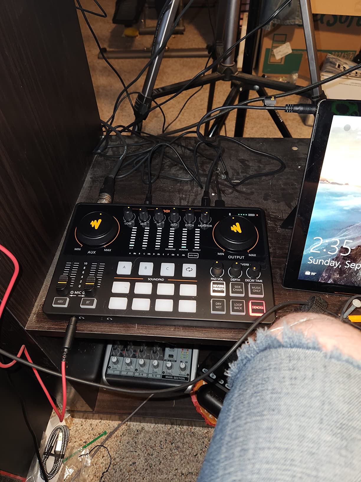 MAONO AME2 Audio Interface Mixer, Podcast Studio Console with XLR Input | 48V Phantom Power, Bluetooth, 11 Custom Sound Pads for Podcast Recording and Streaming customer photo 1