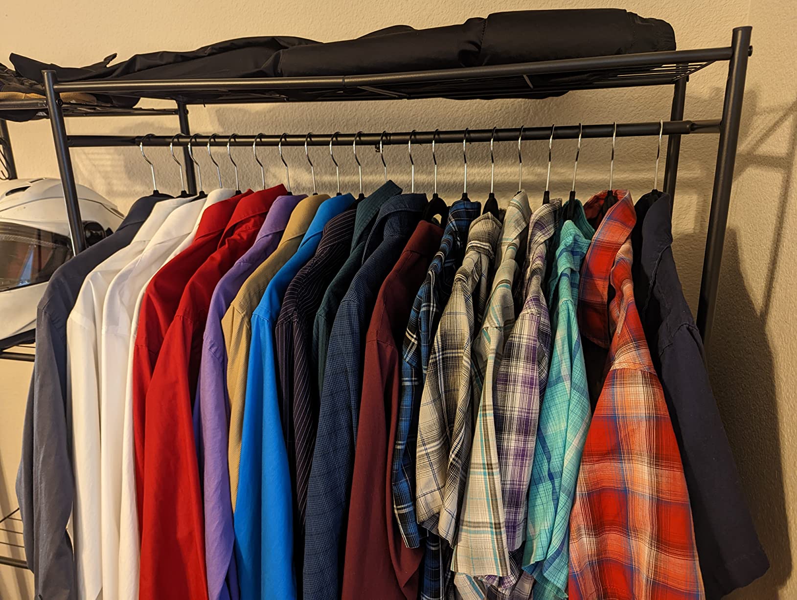 Closet Wardrobe, Closet Organizers and Storage System, Metal Clothes Rack | All in one, With 4 Tiers Shelves, Portable & Free Standing customer photo 1