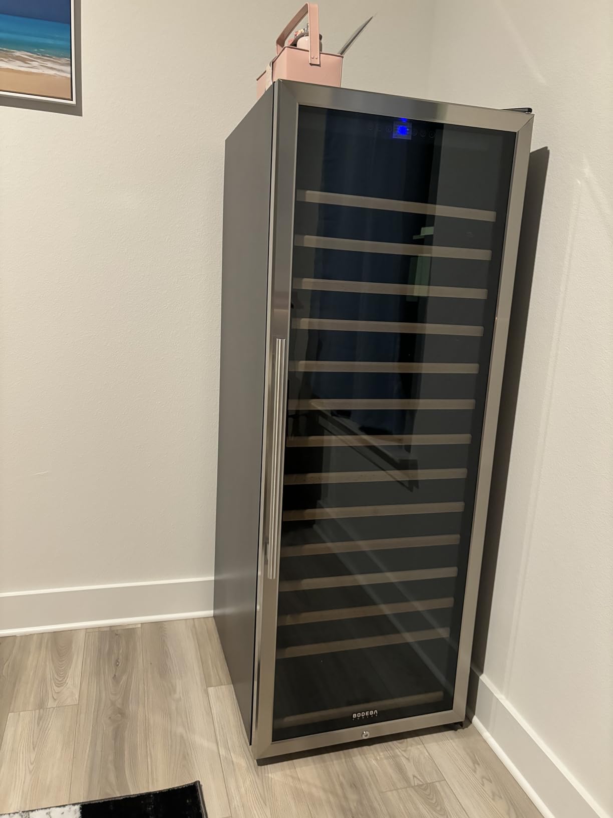 BODEGA 24 Inch Wine Cooler, 154 Bottle Large Refrigerator, Tall Freestanding Wine Fridge with Intelligent Temperature Memory & Humidity Control, Upgraded Quiet Compressor for Bedroom, Bar and Kitchen customer photo 2