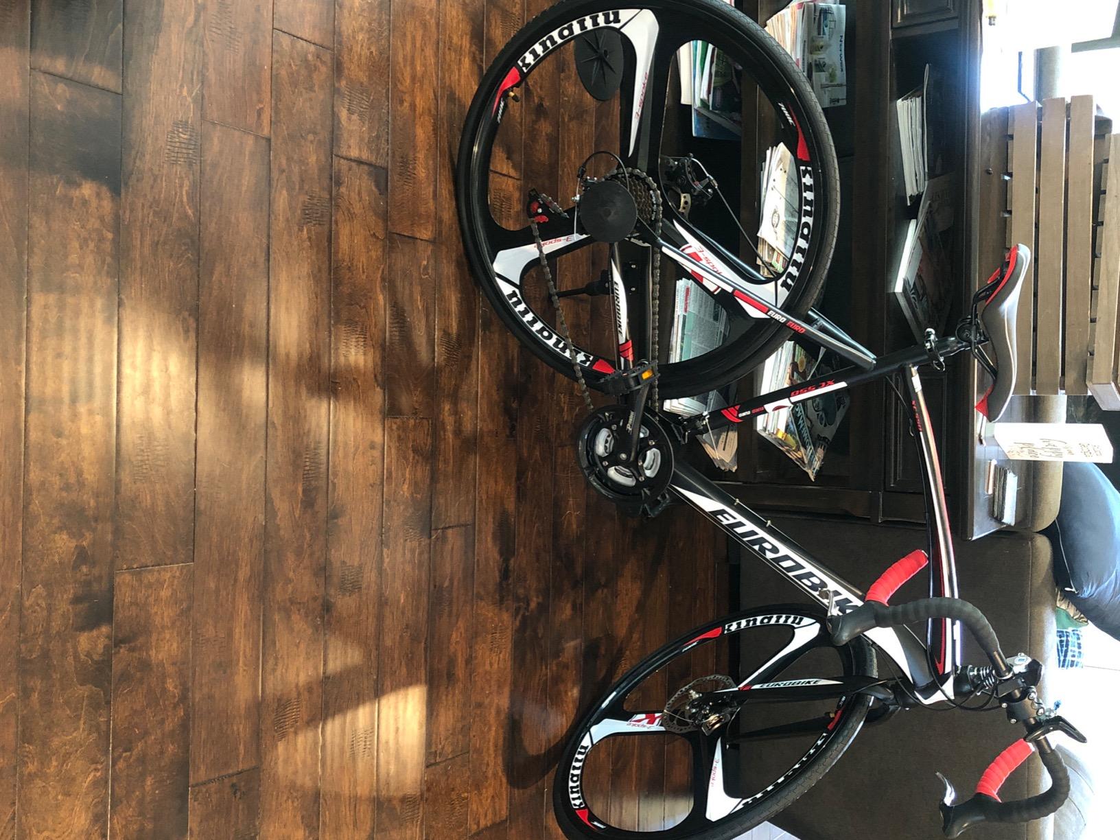 EUROBIKE Road Bike TSM XC550 Bike 21 Speed Dual Disc Brake 54CM 3-Spoke Wheels Bicycle customer photo 2