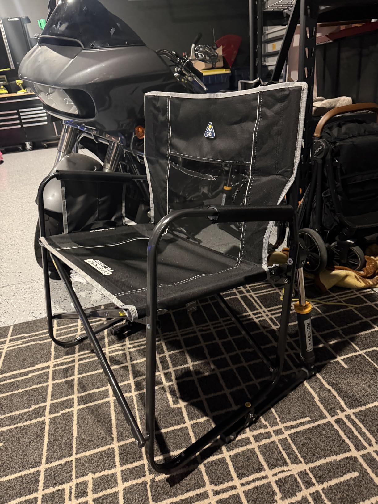 GCI Outdoor Freestyle Rocker XL Camping Chair - Black customer photo 2