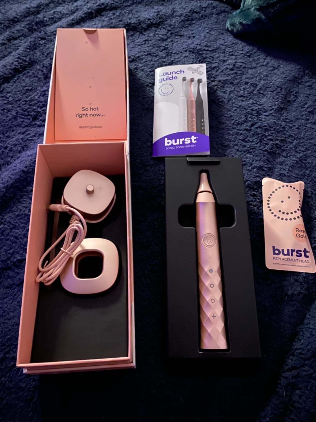 Burst Original Sonic Electric Toothbrush for Adults (Rose Gold) | Rechargeable Electric Sonic Toothbrush | Soft Bristle Deep Clean Stain & Plaque Removal | 3 Modes: Teeth Whitening/Sensitive & Massage customer photo 1