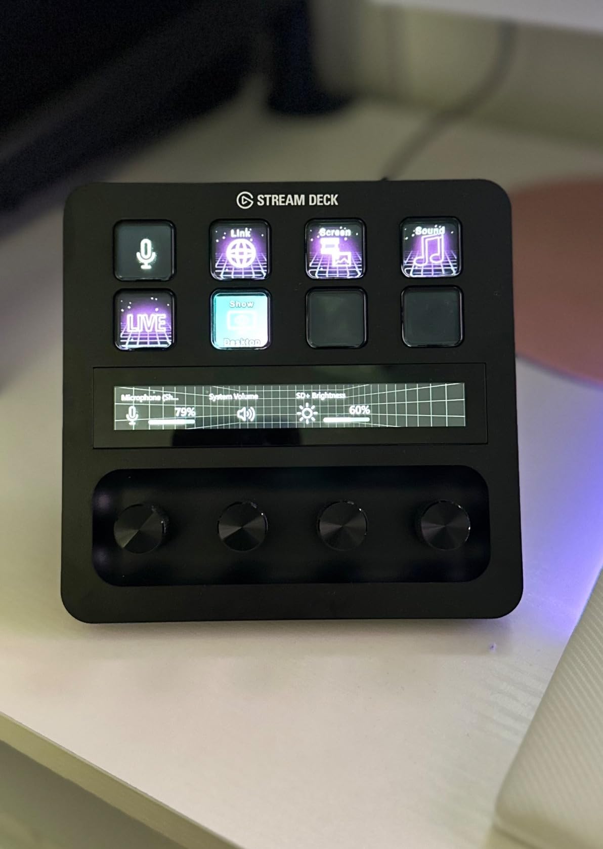 Elgato Stream Deck +, Audio Mixer and Studio Controller | LCD Keys, Dials and Touch Strip, Multi Actions and Smart Profiles, Unlocks Wave Link Mixing customer photo 2