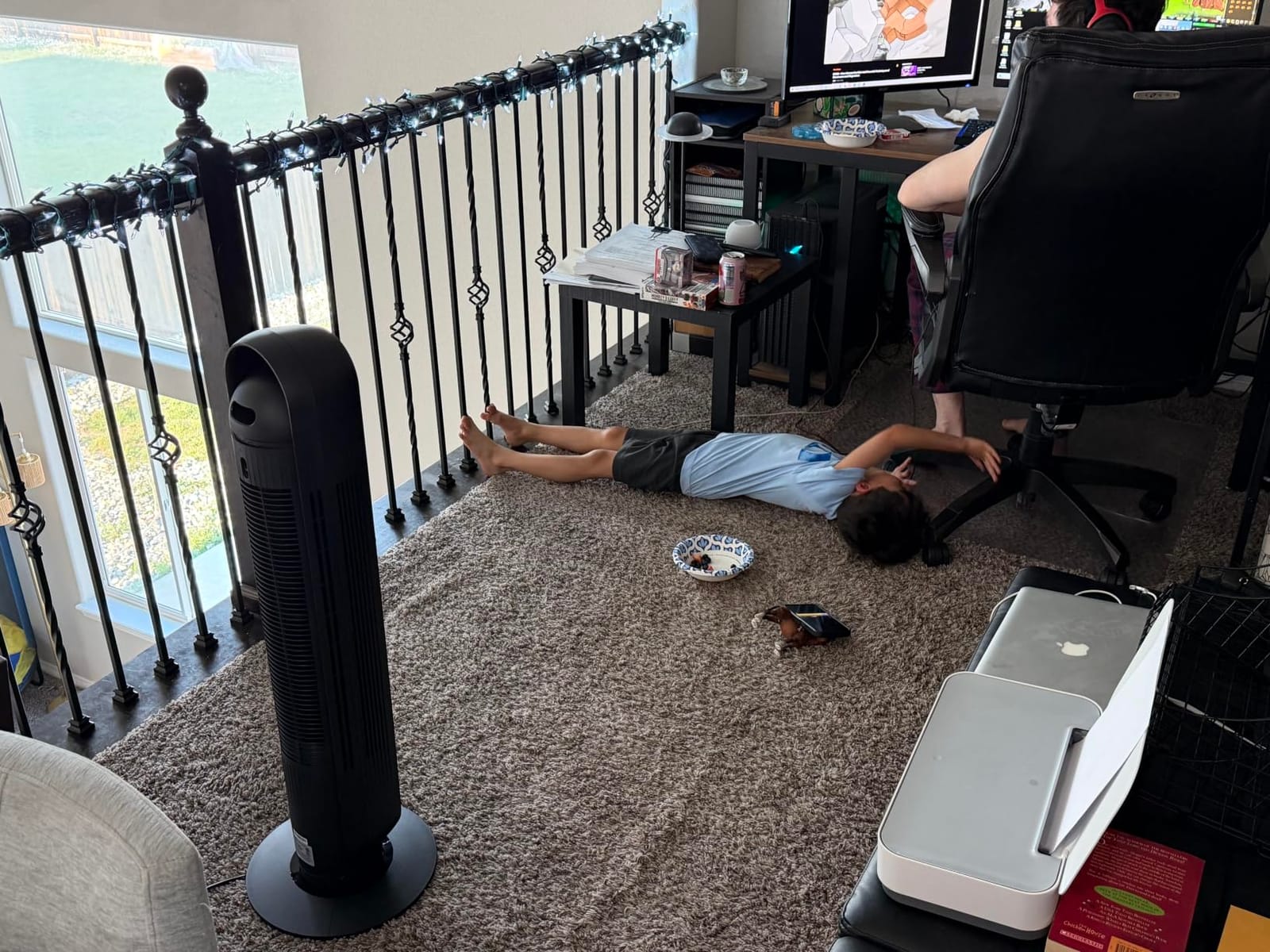 DREO Tower Fan for Bedroom, 2026 Upgraded DC Motor, 28ft/s High Velocity, 20dB Ultra Quiet Standing Fan, 8 Speeds 4 Modes, 90° Oscillating Bladeless Fan for Indoors, Floor Fans with Remote, White customer photo 1