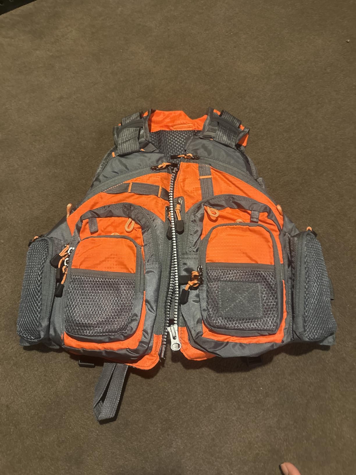 JKSPORTS Fly Fishing Vest - Fishing Safety Life Jacket for Swimming, Sailing, Boating, Kayak - Floating Multifunction Breathable Backpack for Men and Women - Adjustable customer photo 1