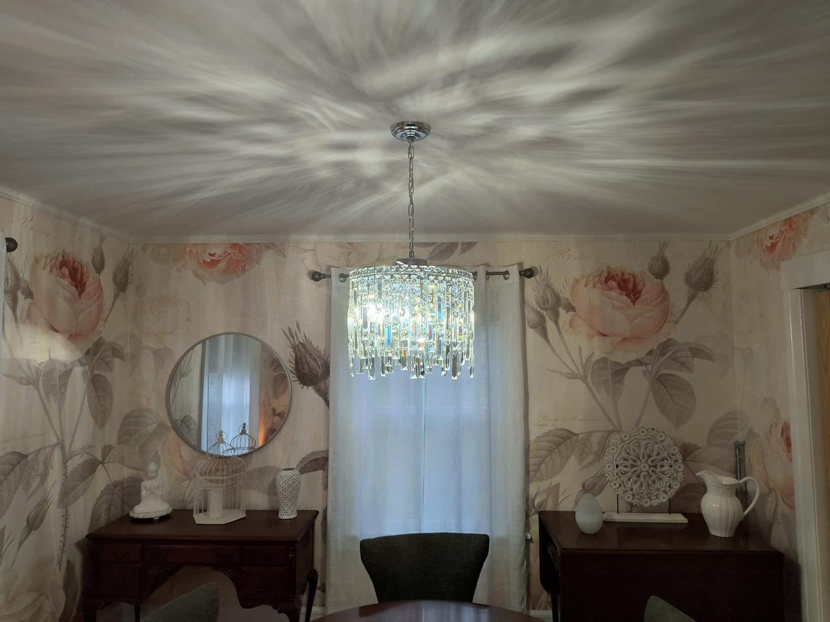 Crystal Chandelier 24 inch Modern Round Chandelier K9 Large 8-Light Crystal Pendant Fixtures customer photo 2