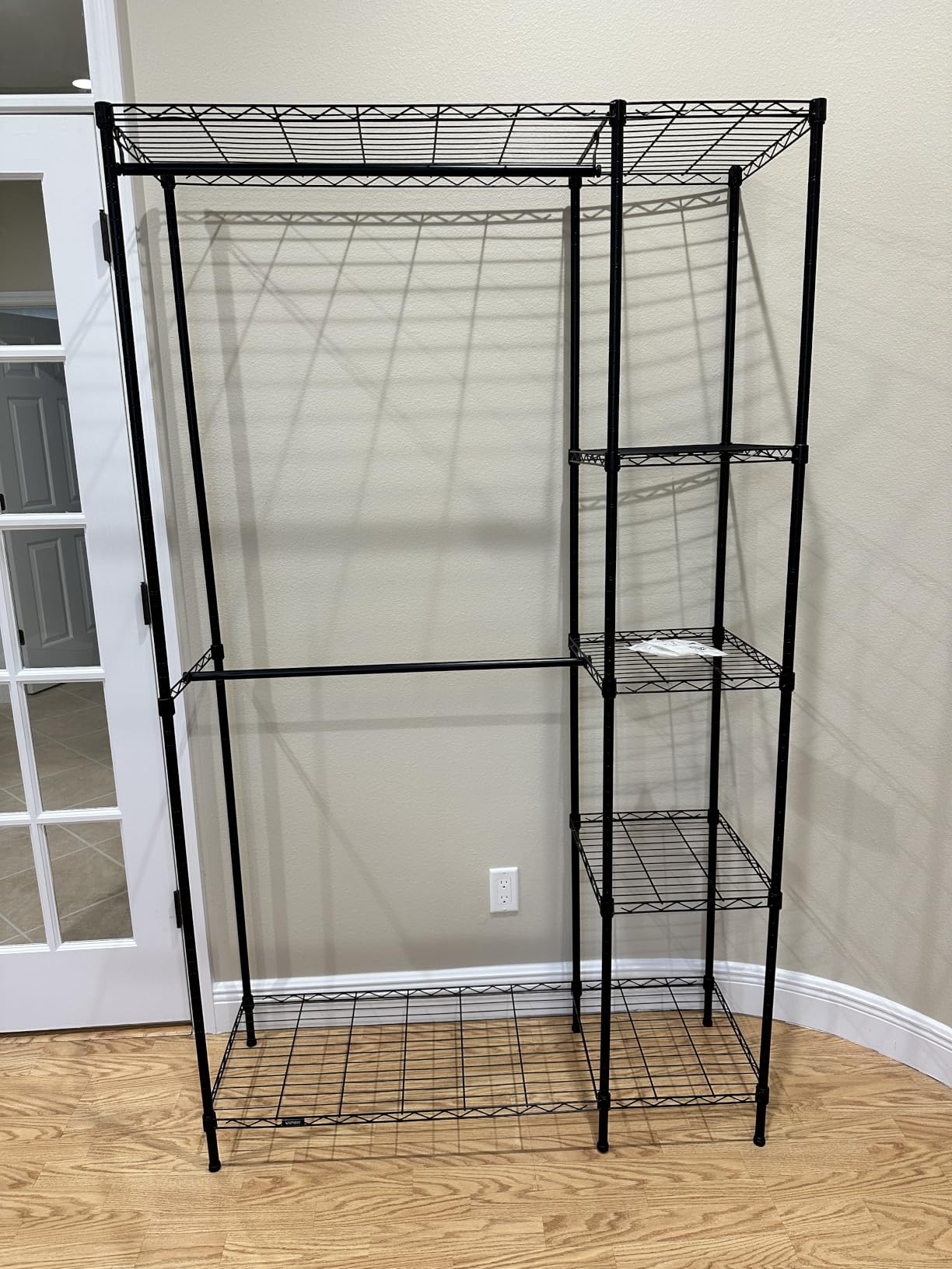 VIPEK V7 Clothes Rack with Shelves Heavy duty Closet for Hanging Clothes | 5 Tiers Adjustable Wire Shelving, Double Hanging Rods, 670lbs Metal Closet System, Black customer photo 1