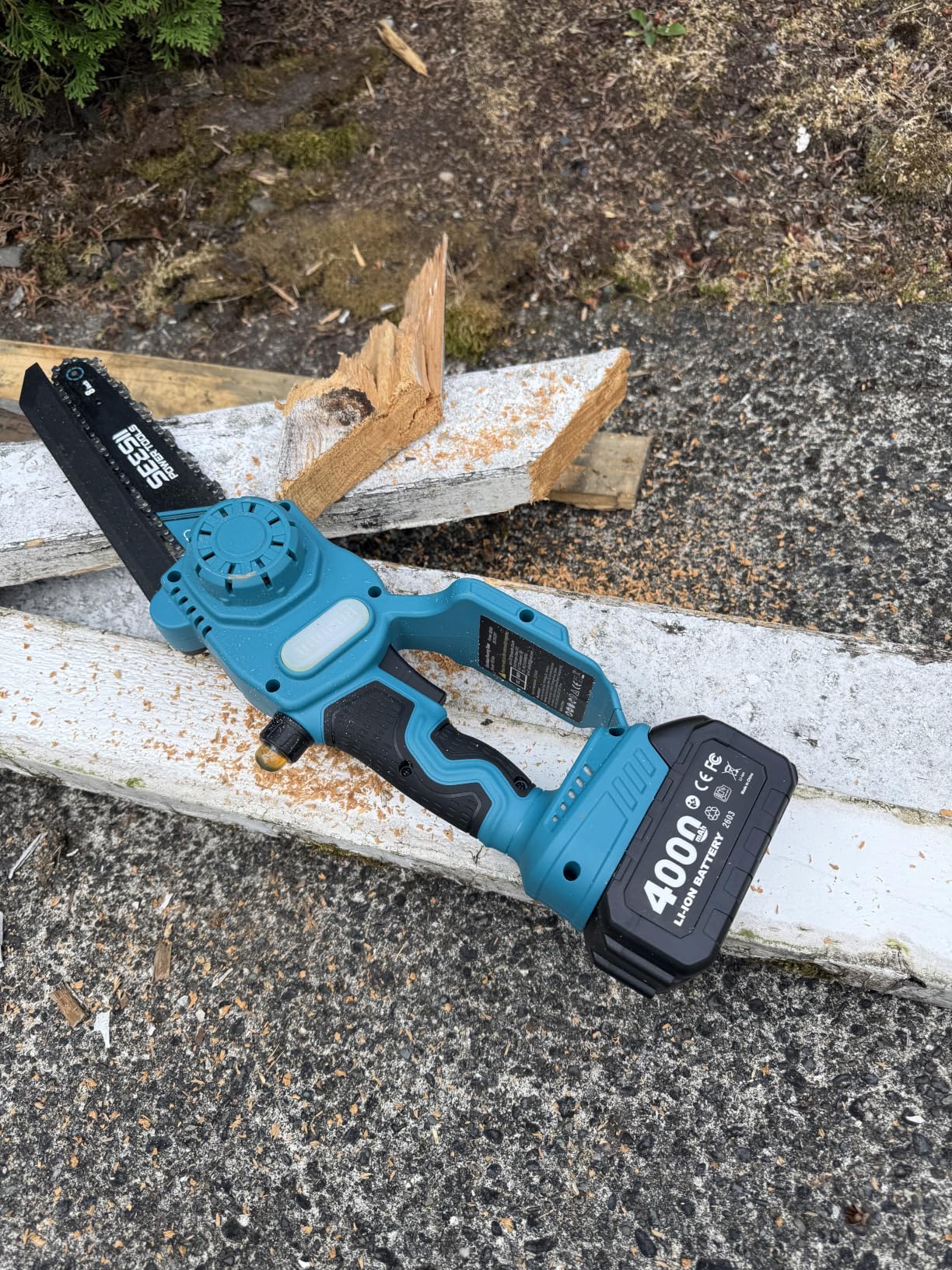 SEESII 2-in-1 Cordless 8 Inch Pole Saw & Mini Chainsaw, 2x4.0Ah Batteries | Brushless Chain Saw with Extension Pole, Long Reach Power Electric Polesaw for Tree Trimming Limb Branch Cutter customer photo 2