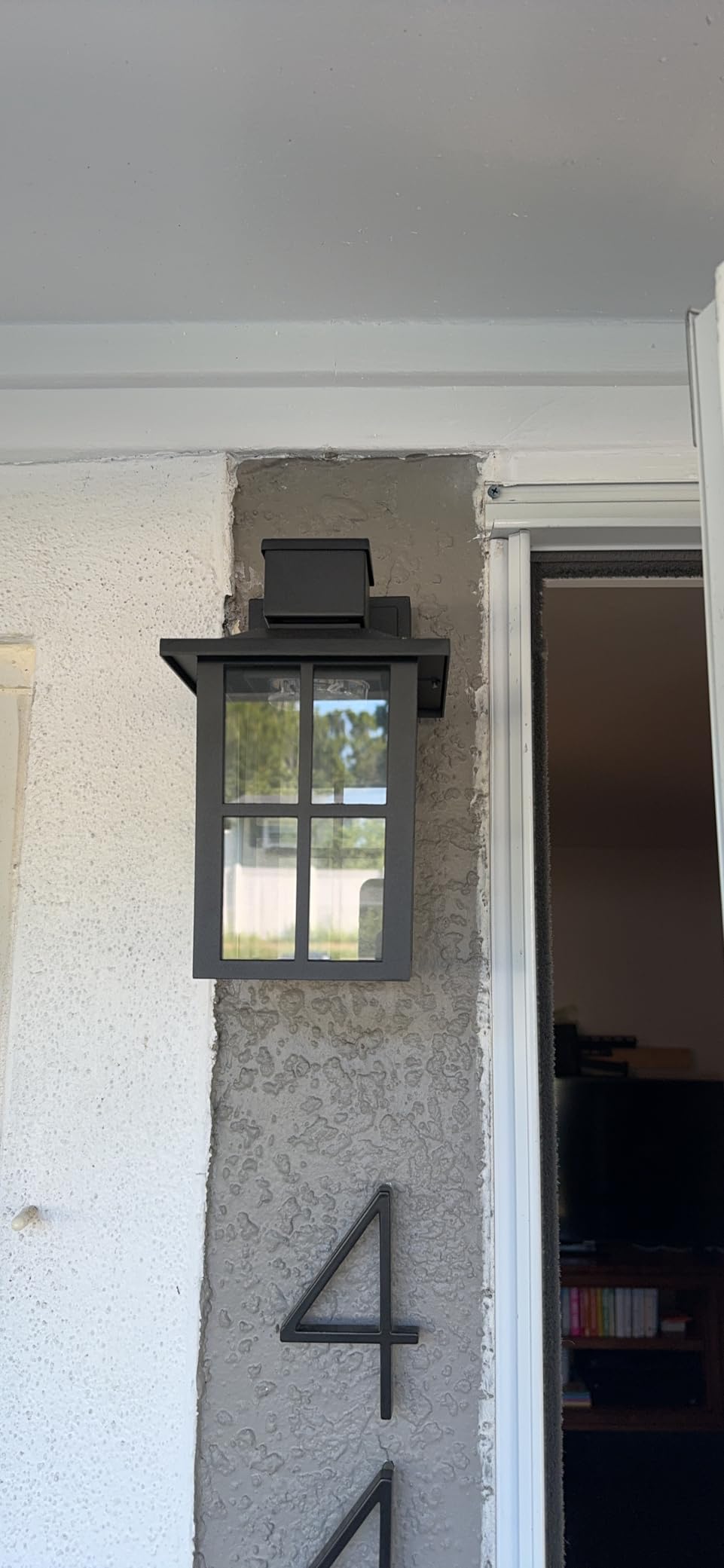 LED Outdoor Wall Lights, 10W 3000K/4000K/6500K Selectable, 800LM High Brightness Black Exterior Light Fixture with Clear Glass Shade, Waterproof Outdoor Wall Lanterns for Patio, 1 Pack customer photo 2