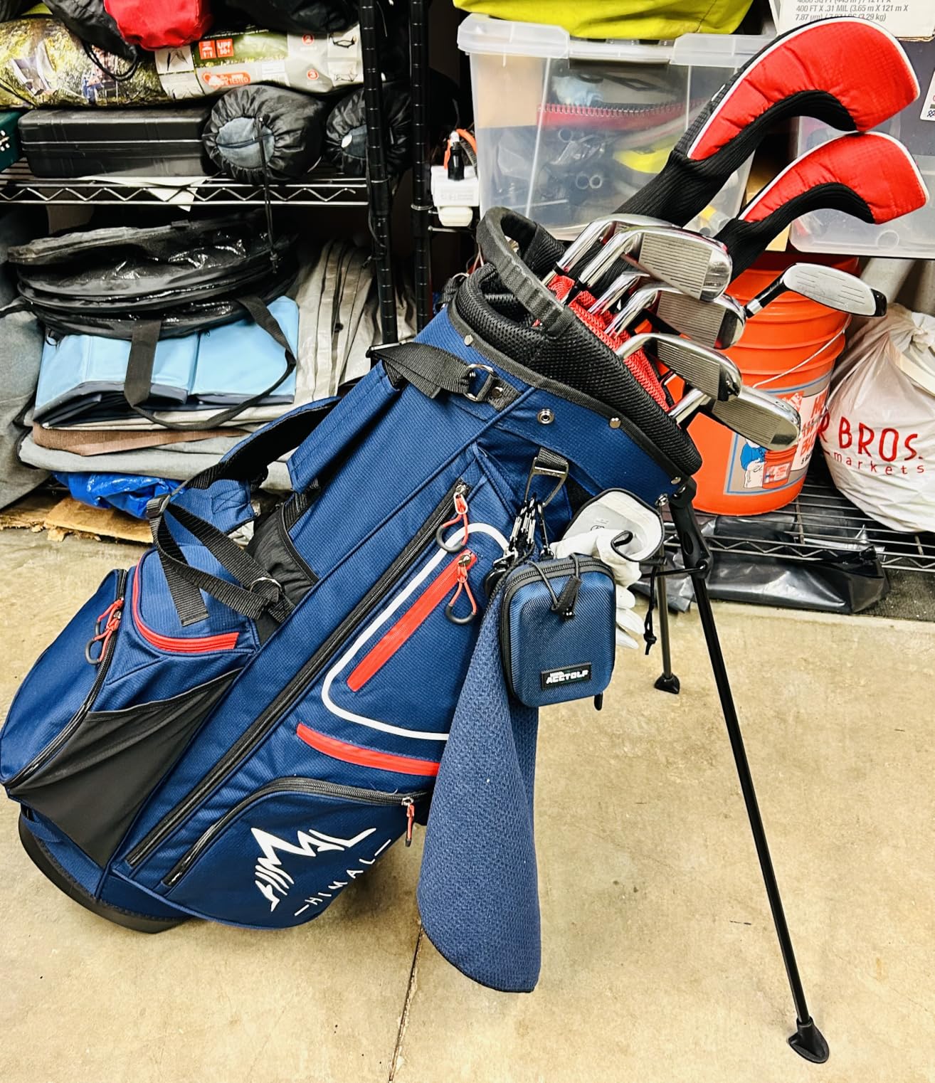 GoHimal 14-Way Lightweight Golf Stand Bag with Multiple Pockets | Golf Bags for Men with Auto-Stand, Smart Storage with 10 Pockets, Ergonomic Padded Straps, Cooler Pocket, Rain Hood customer photo 1