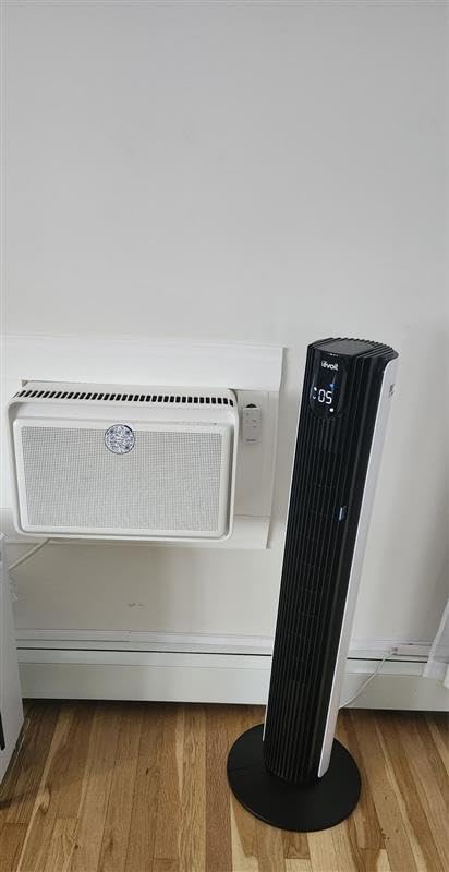 Levoit Tower Fan for Bedroom, 28ft/s Fans that Blow Cold Air, 28dB Quiet | Standing Floor Fan for Room, 90° Oscillating, 5 Speeds 4 Modes & Temp Sensor, Bladeless, 12H Timer, Remoter, 36 inch, Black customer photo 1
